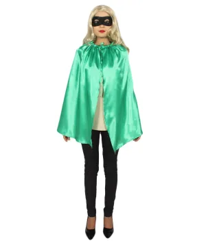 Child's Superhero Party Cape with Mask Set Costume | Green Cosplay Costume