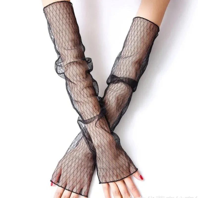 Cool and Hip Long Fingerless Arm Sleeve Outdoor Gloves