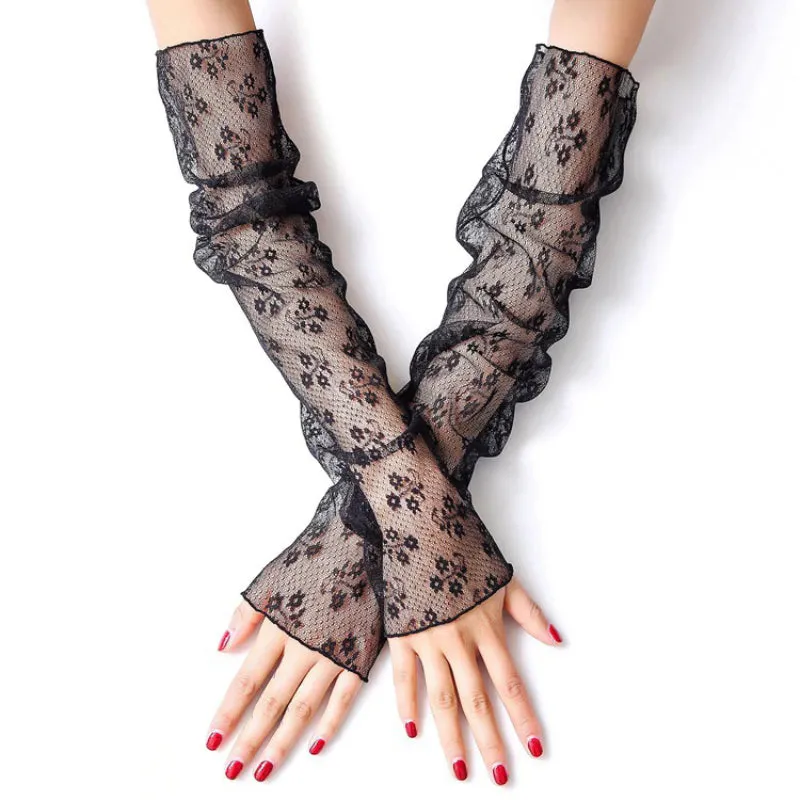 Cool and Hip Long Fingerless Arm Sleeve Outdoor Gloves