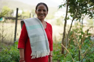 Cotton Multi-Striped Shawl