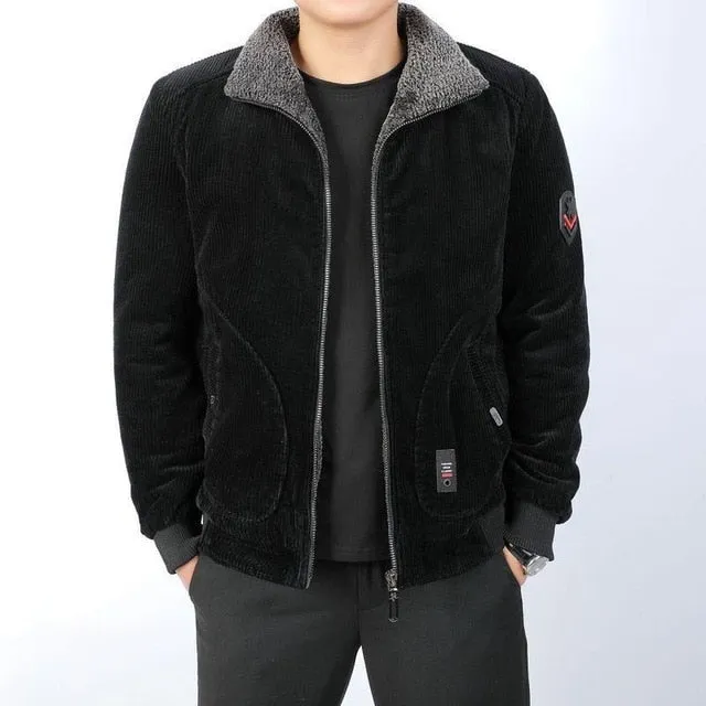 Cotton Padded Warm Loose Parka Winter Jacket for Men