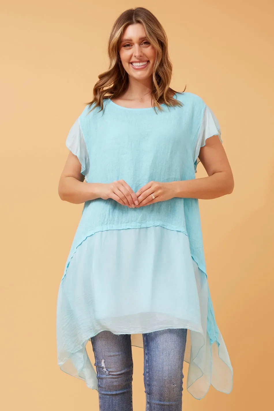 DAYA DOUBLE LAYER LINEN TOP