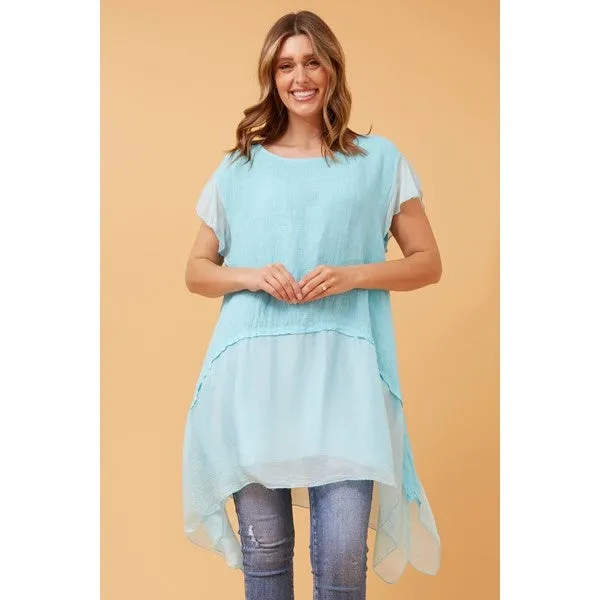 DAYA DOUBLE LAYER LINEN TOP