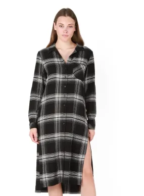 Dex Frankie Plaid Maxi Shirtdress