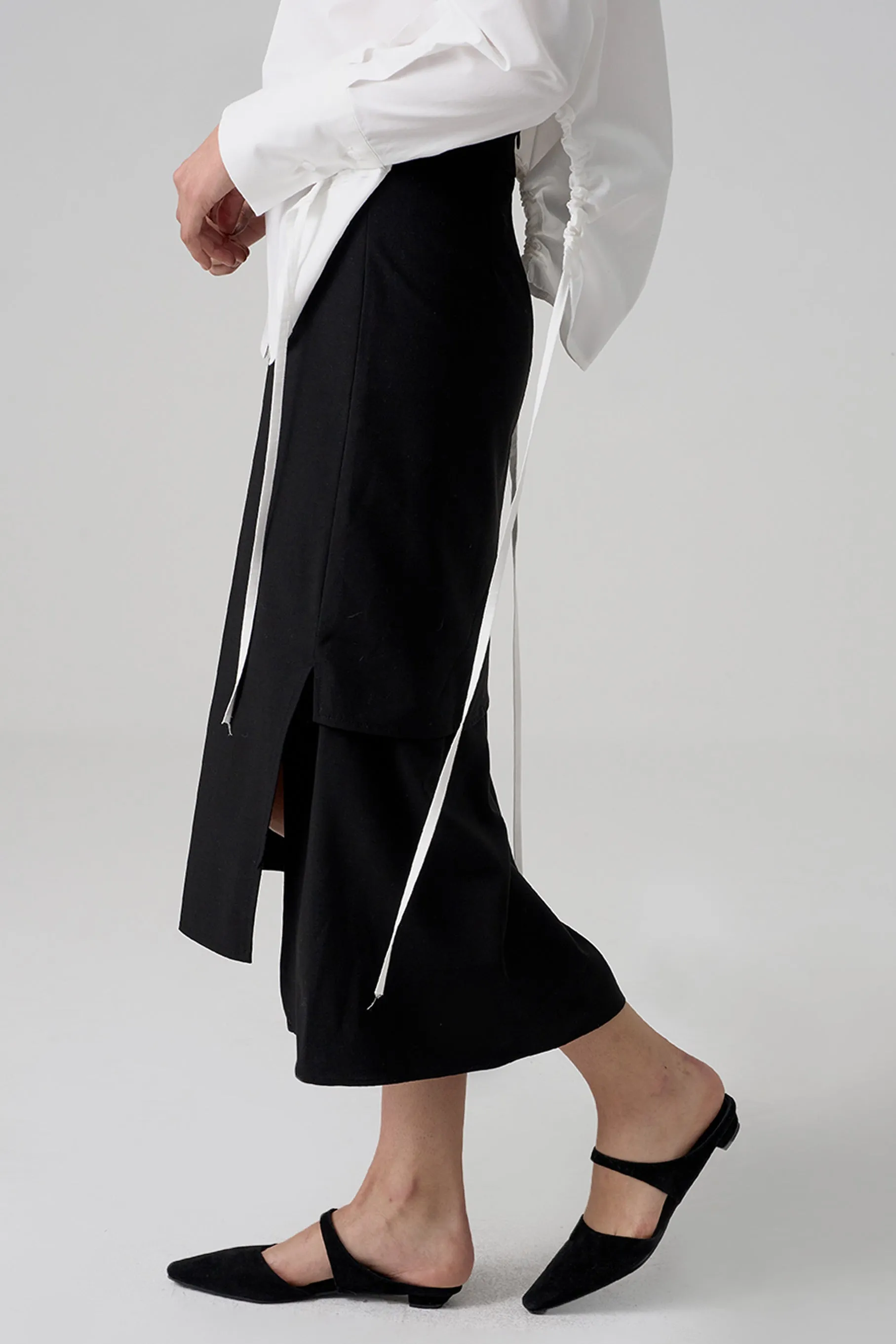 Dion Long Skirt, Black