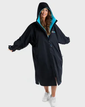 Dryrobe Advance LONG Sleeve Changing Robe V3 - Black / Blue