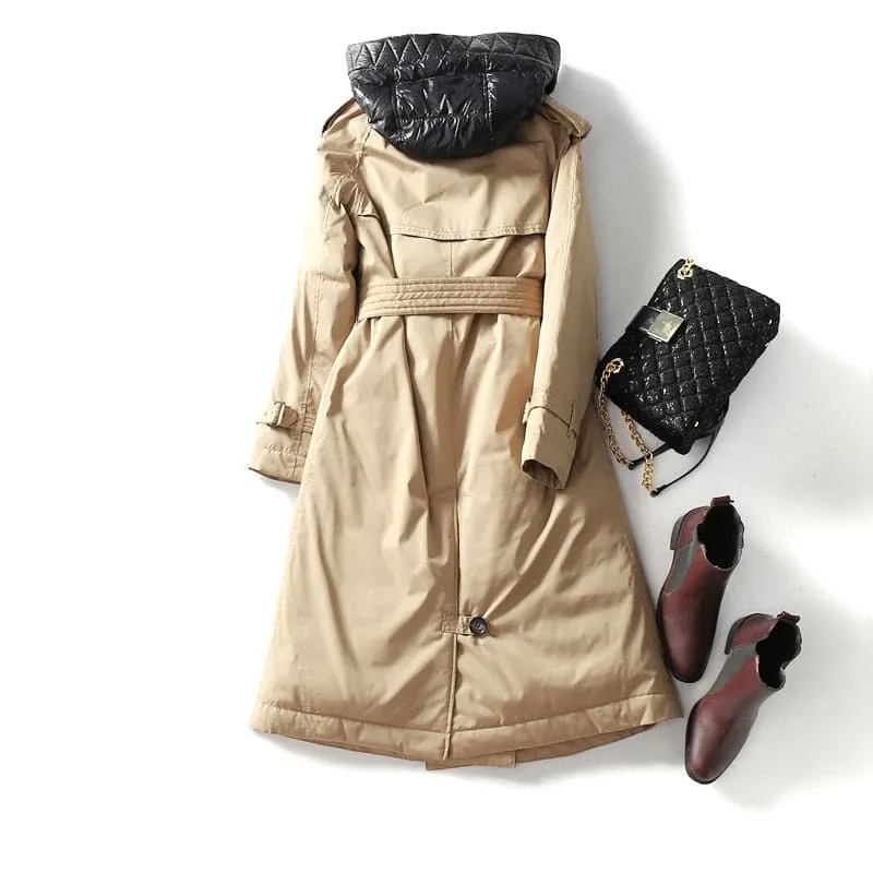 Duck Down Trench Coat - Ultra-Warm Winter Outerwear