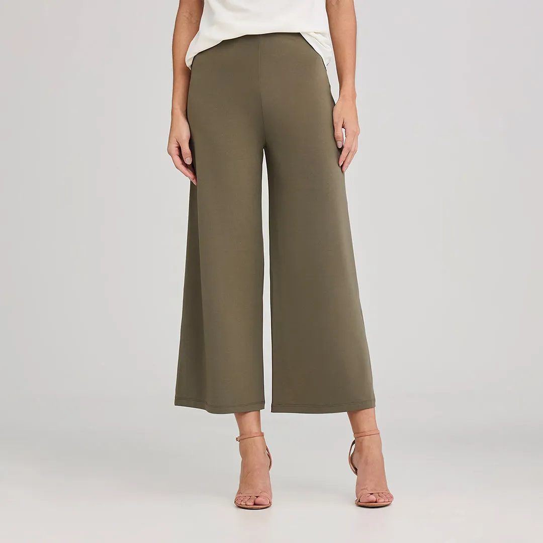 Elastic Waist Cullote Trousers