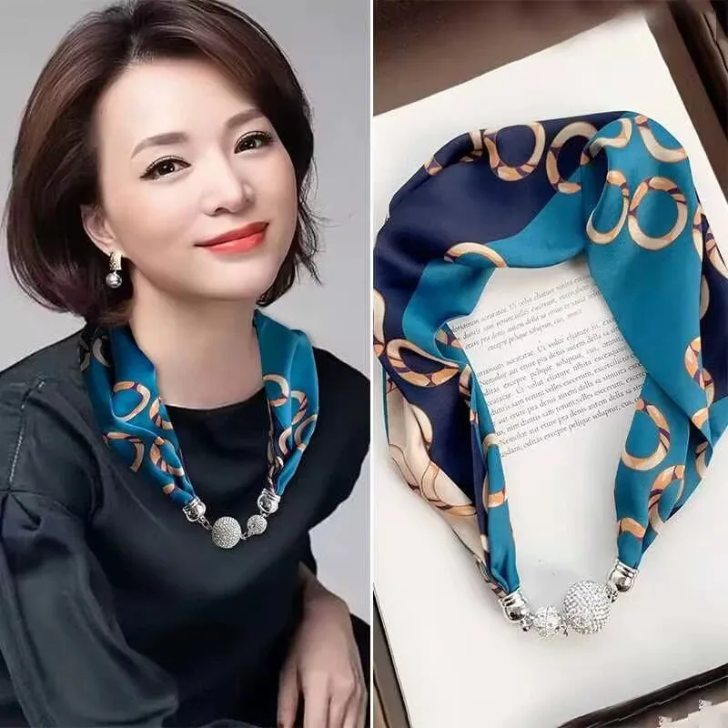 Elegant Black Silk Scarf for Women