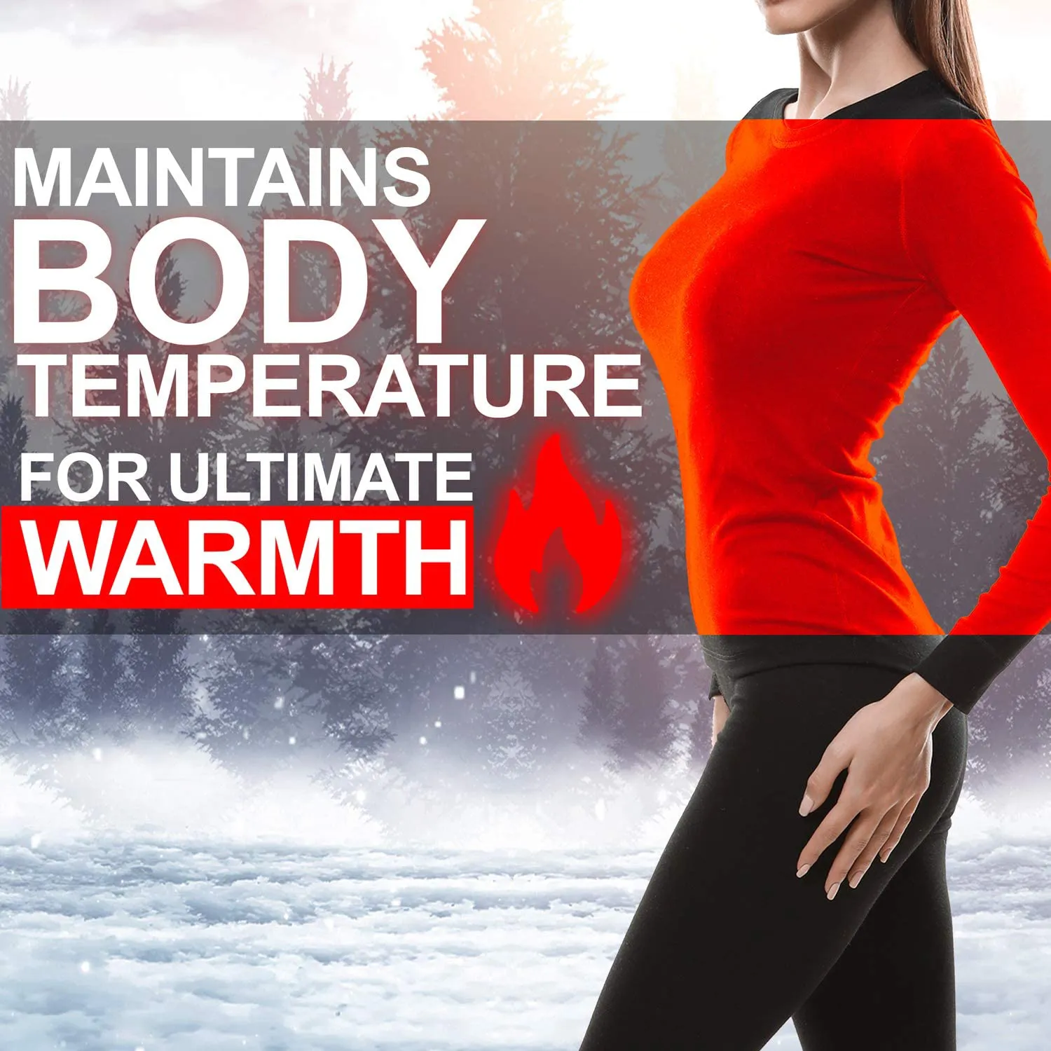 Emprella Thermal Underwear for Women, Ultra Soft Long Johns Womens Set Base Layer Clothes