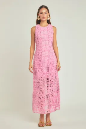 Endless Rose - Textured Sleeveless Maxi Dress