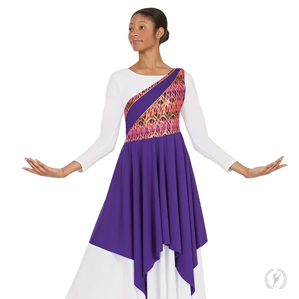 Eurotard 63567 Womens Joyful Praise Asymmetrical Tunic