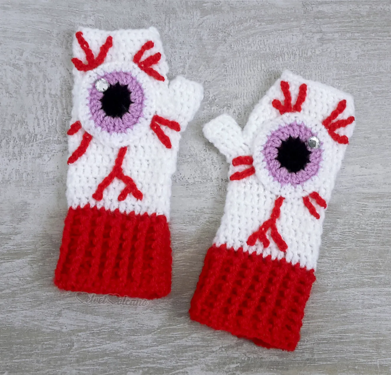 Eye See You Fingerless Gloves (Custom Colour)