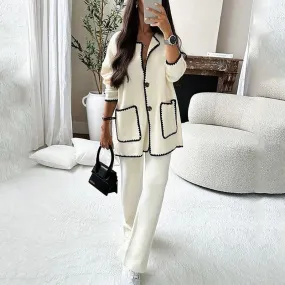 Fashionable Casual Loose Solid Suit