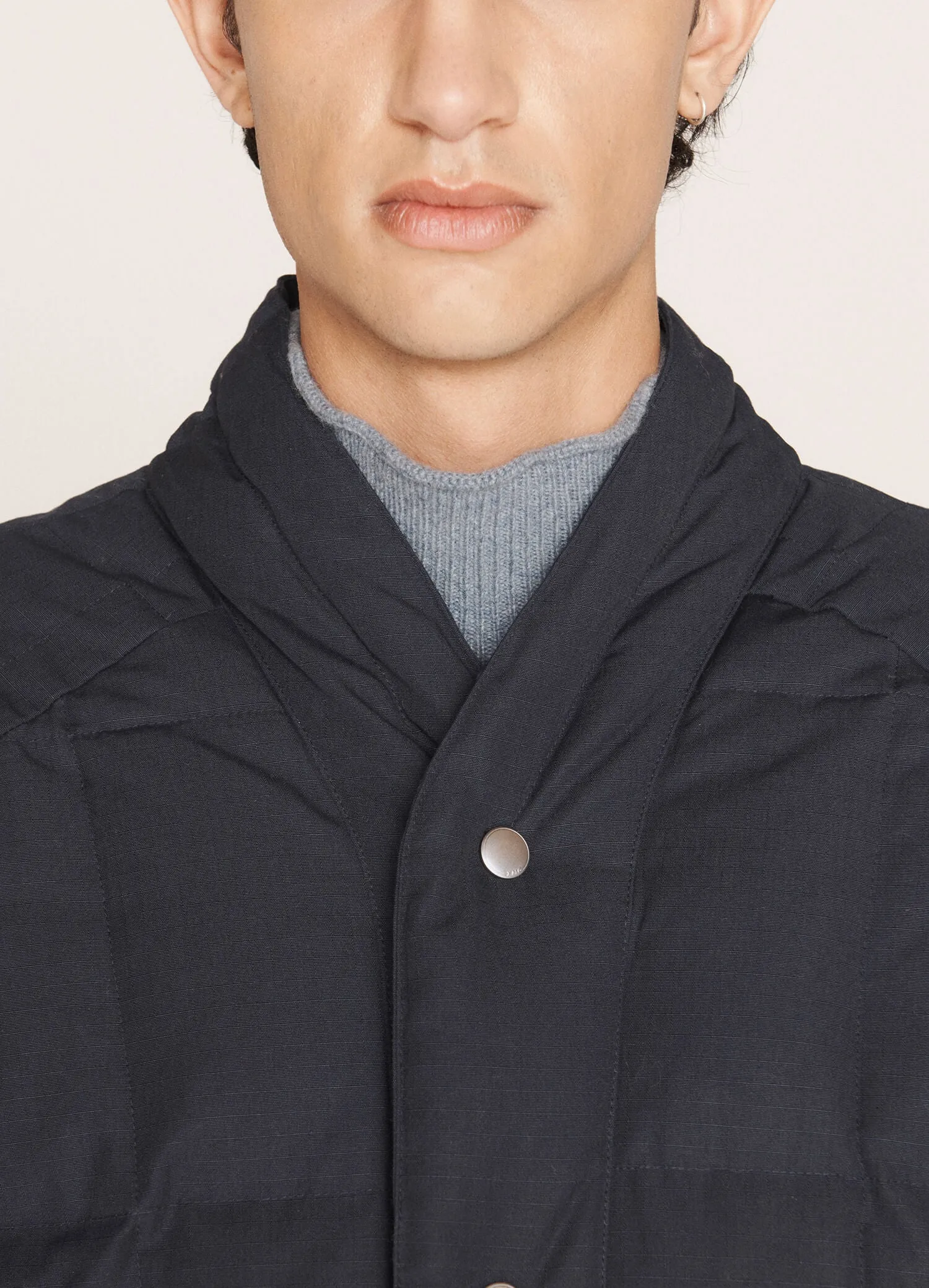 Feather Downs Cordura Ripstop Coat - Navy