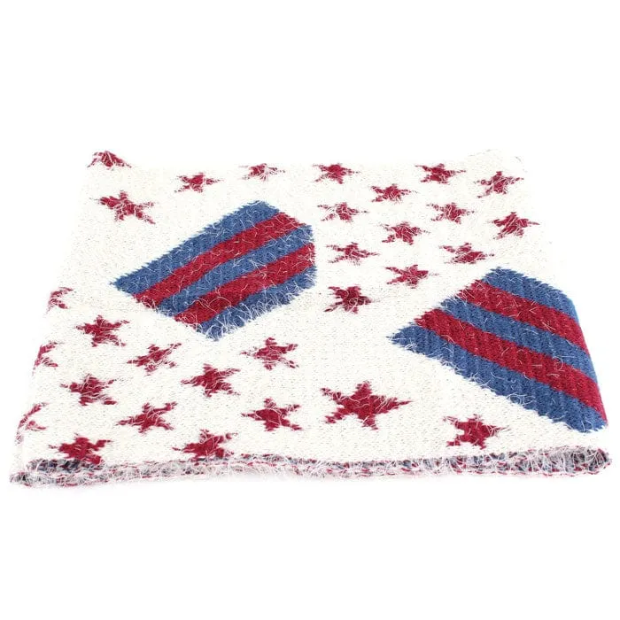 FN20111 Fuzzy American Flag Infinity Scarf