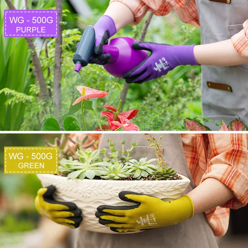 Garden Rubber Gloves for Men and Women, Nitrile Coated Working Glove for Gardening, Fishing, Clamming, Cleaning