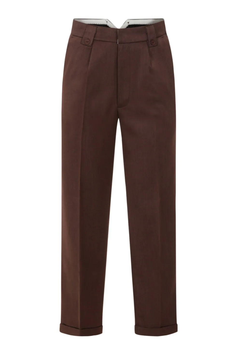 Get In Line Trousers In Brown by Banned  