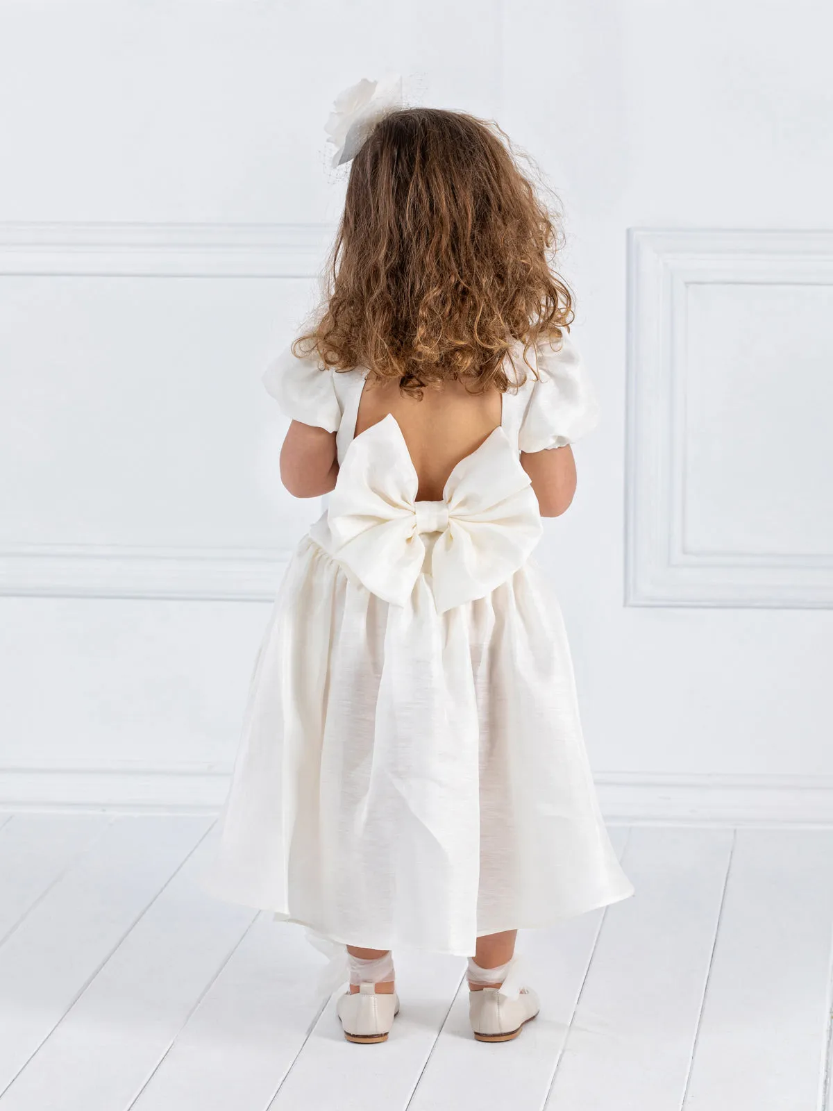 Girl's baptism silk dress - HOPE