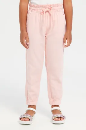 Girls Pink Jogger Pants