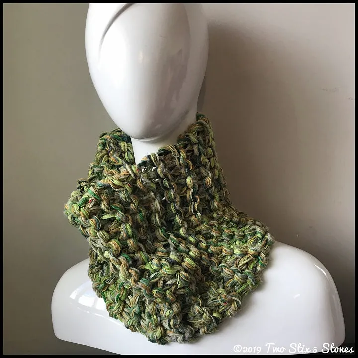 Green Tweed Cowl/Neckwarmer