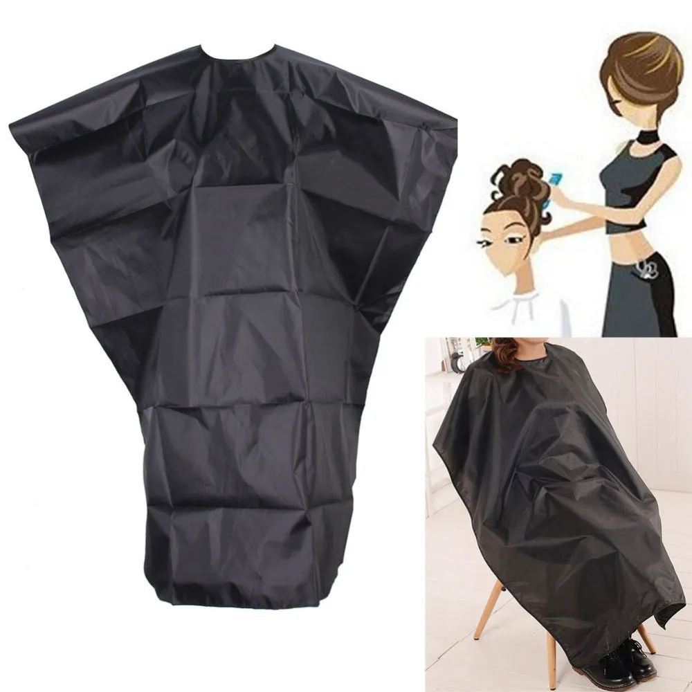 Hair Cutting Cape Large Salon Adult Waterproof Hair Cutting Hairdressing Cloth Barbers Hairdresser Cape Gown Wrap Black