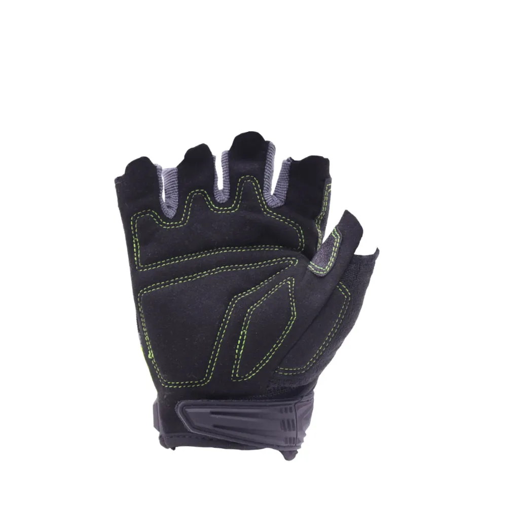 Handlandy Mens Women Work Gloves Fingerless Half Finger Driving 6086GN