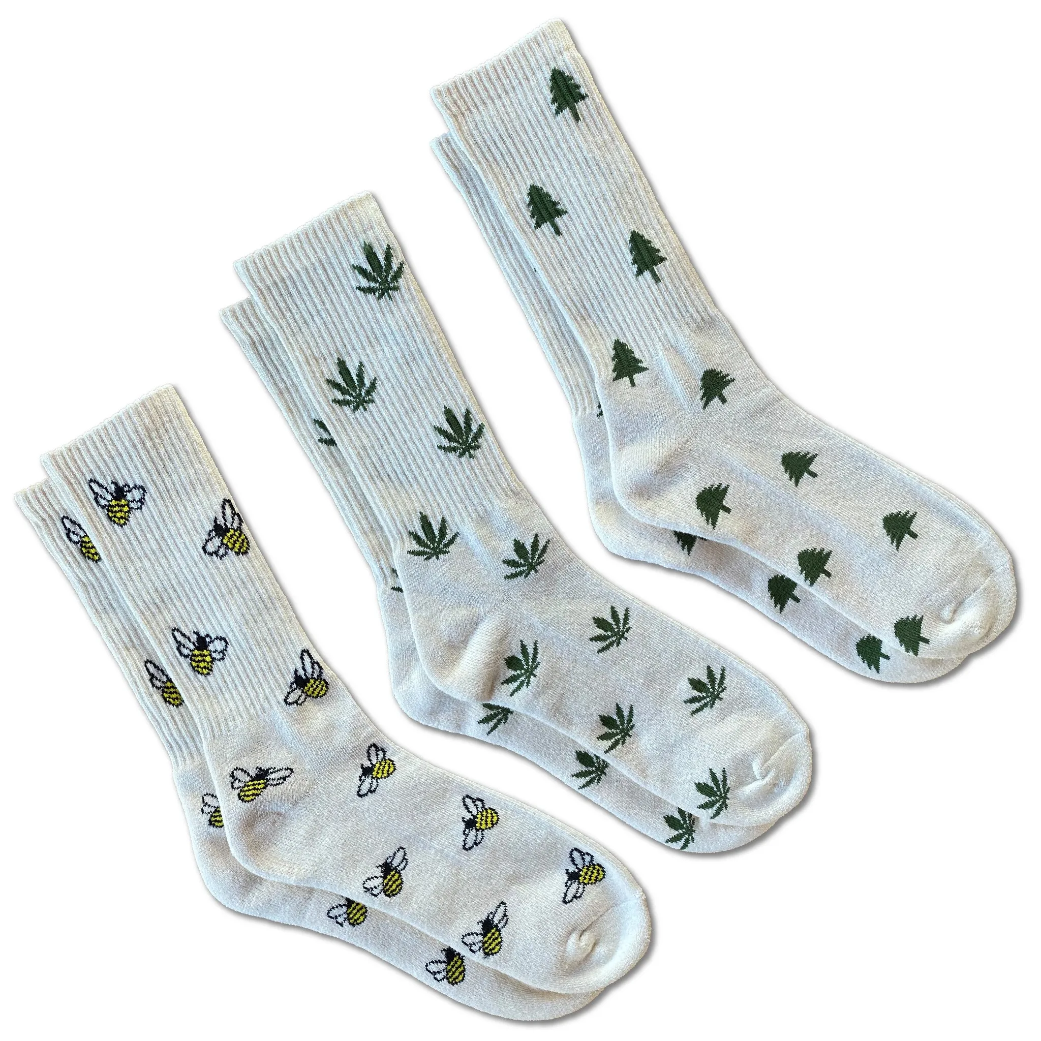 Hemp Crew Socks - Nature Collection - 3 Pack