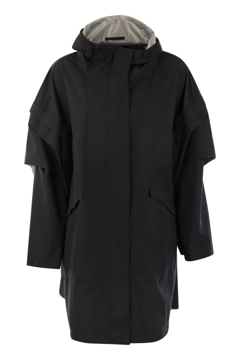 HERNO Removable Sleeve Cape Jacket