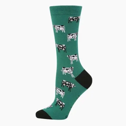 Holy Cow Women's Bamboo Crew Socks