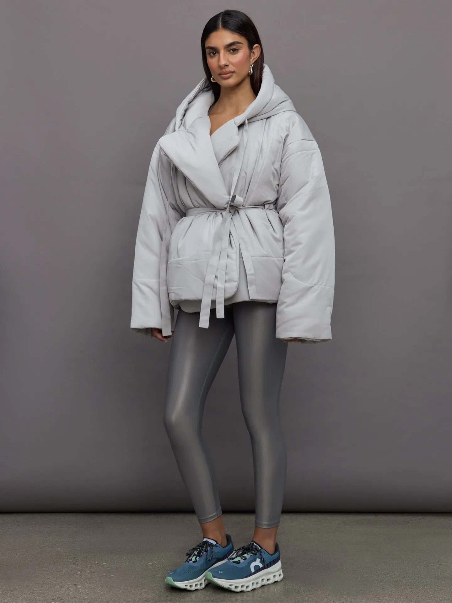 Hooded Sleeping Bag Coat Short - Dove