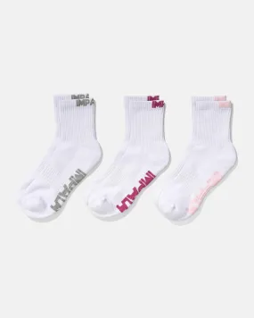 Impala Everyday Sock 3pk - White