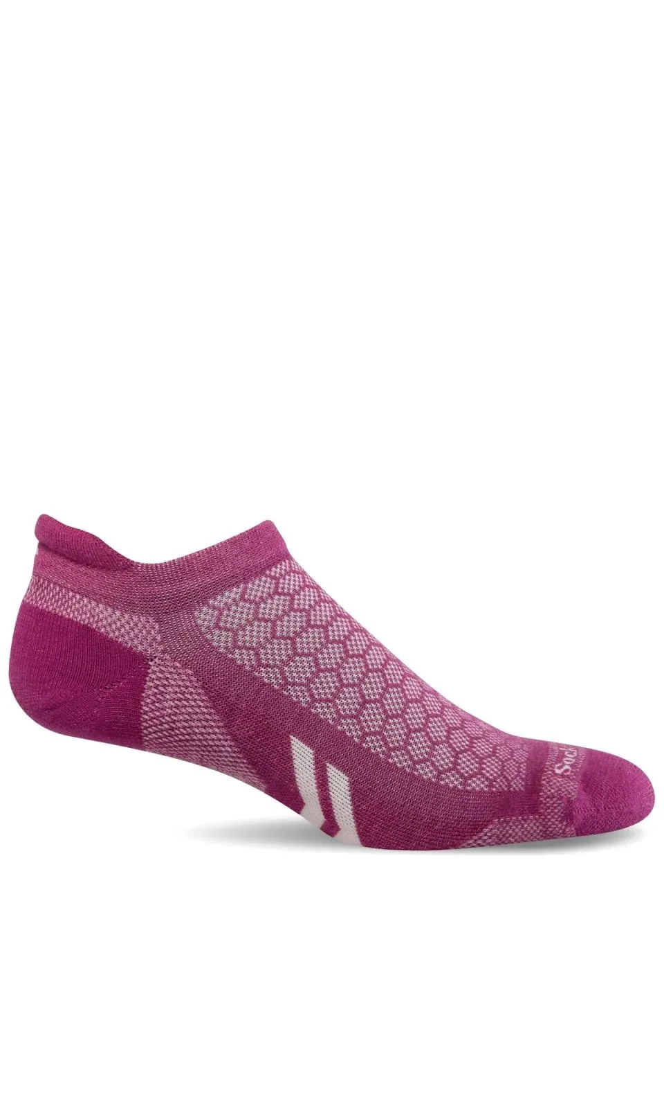 Incline II Micro Women's Bamboo/Merino Moderate Compression Sock in Raspberry