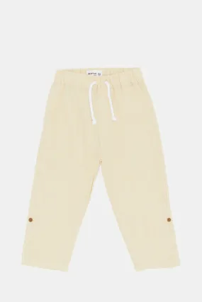 Infant Boys Beige Linen Trousers