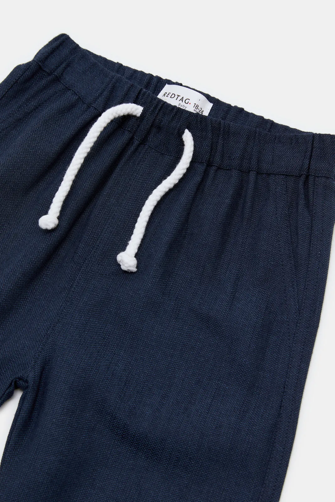 Infant Boys Navy Linen Trousers