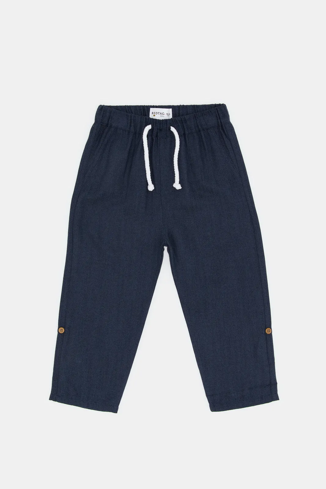 Infant Boys Navy Linen Trousers