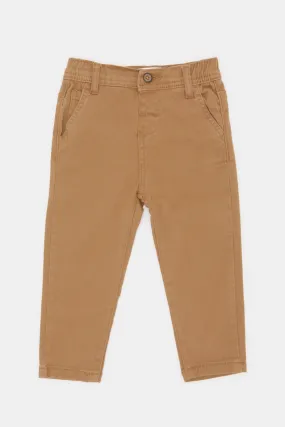 Infant Boys Tan Twill Trouser