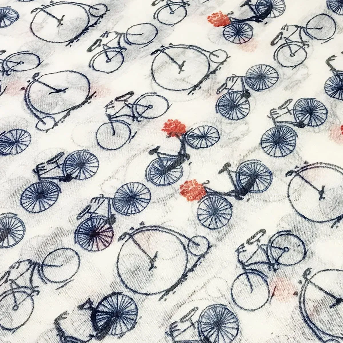 Infinity Scarf Lightweight Bicycle Print