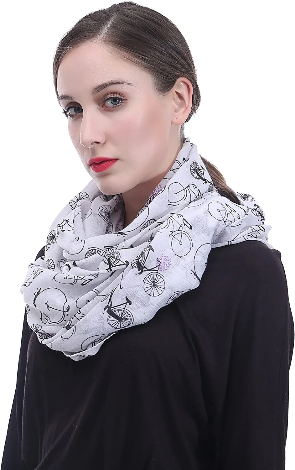 Infinity Scarf Lightweight Bicycle Print