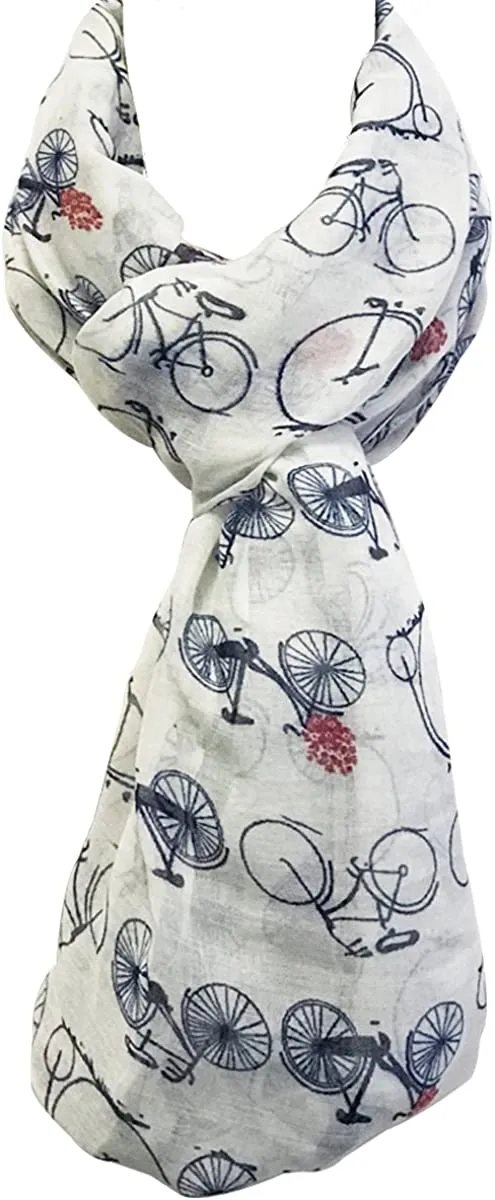 Infinity Scarf Lightweight Bicycle Print