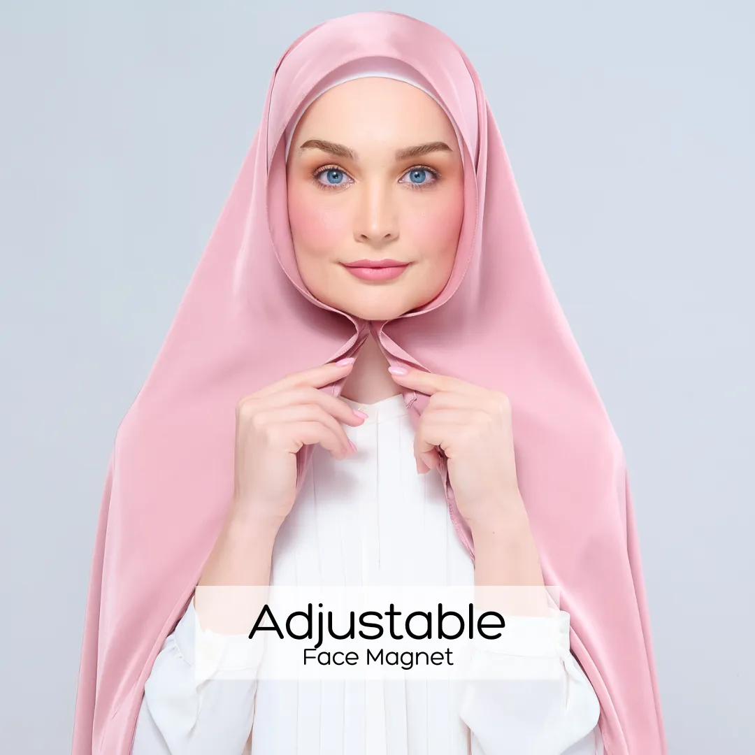 Instant Tag n' Go Shawl  | Satin Silk in Dusty Pink