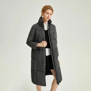 Knee-Length Straight Thickened Down Coat