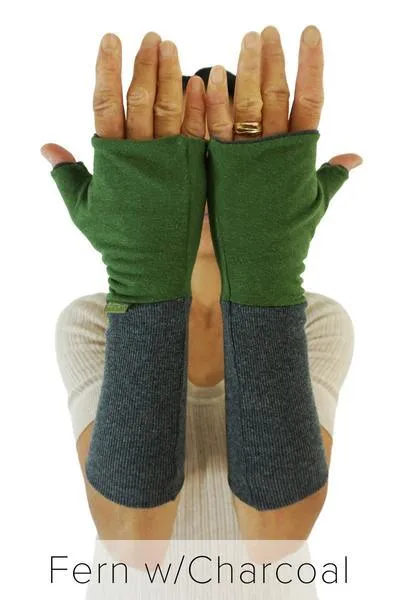 Knit Mitts | Reversible Fingerless Mittens | Small/Medium