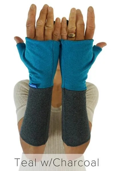 Knit Mitts | Reversible Fingerless Mittens | Small/Medium