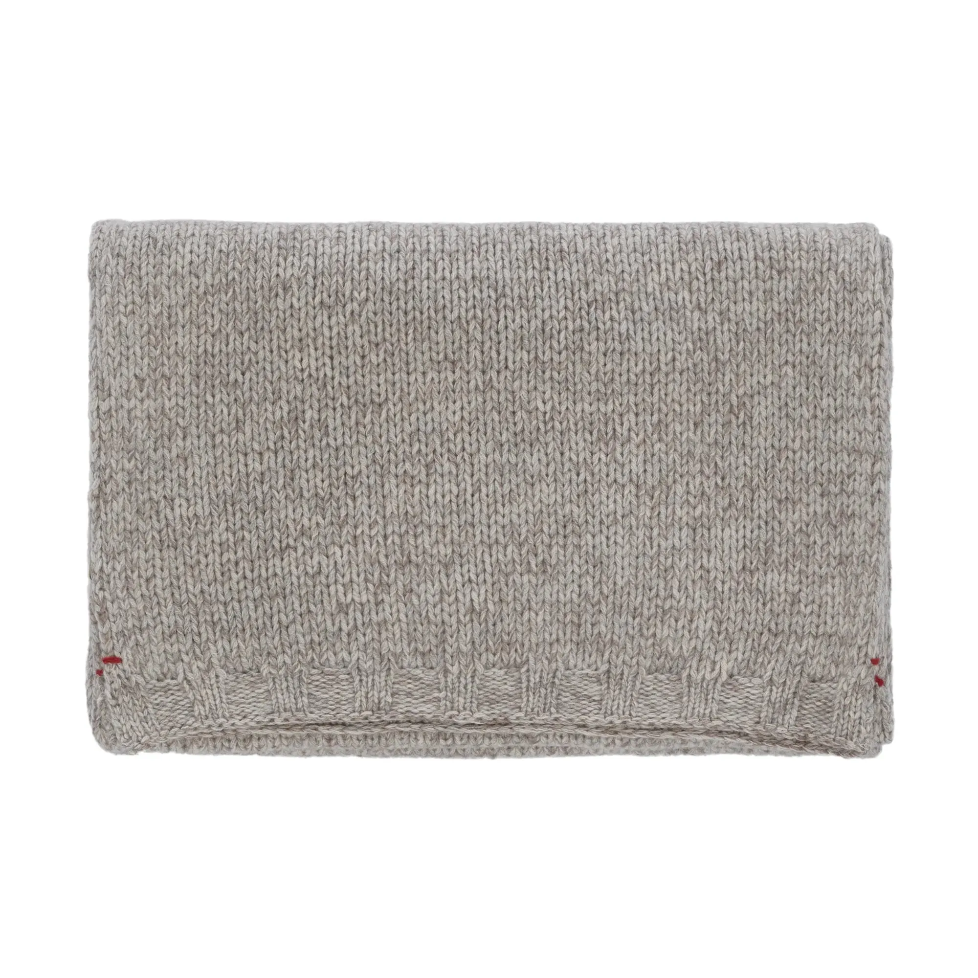 Knitted Cashmere Scarf in Beige