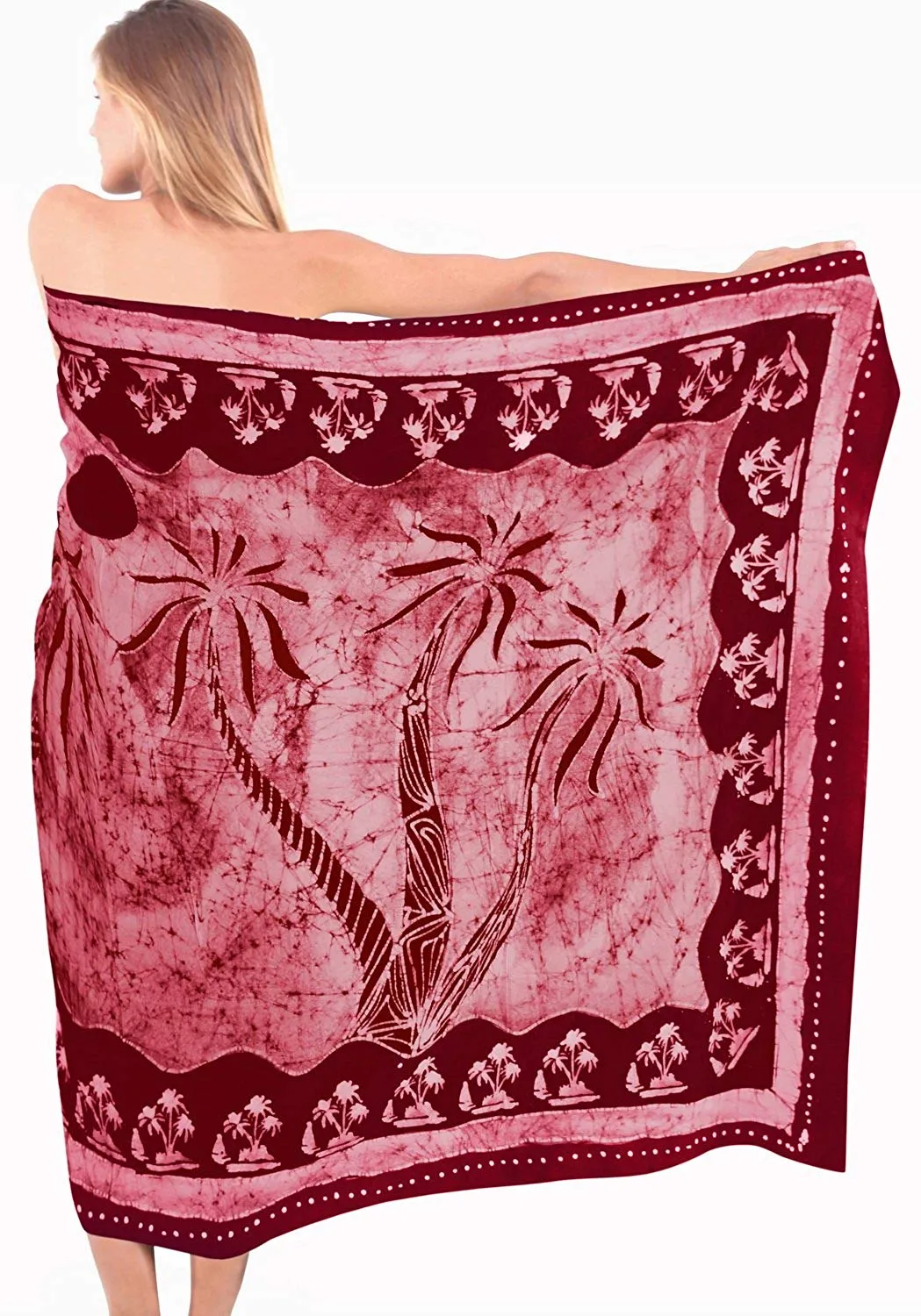 LA LEELA Women Beachwear Bikini Wrap Cover up Swimwear Batik 6 Plus Size