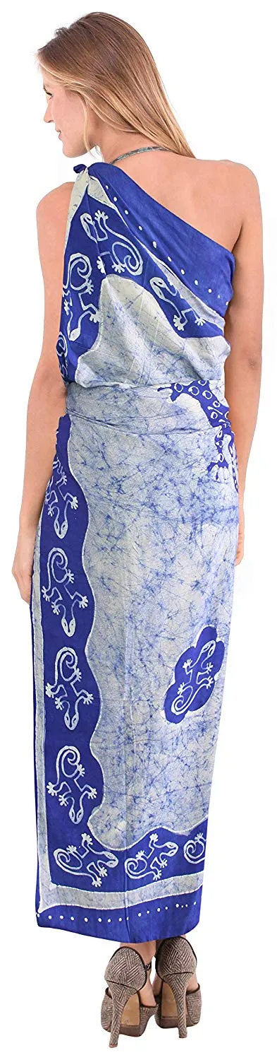 LA LEELA Women's Bikini Wrap Cover up Swimsuit Dress Sarong Batik ONE Size