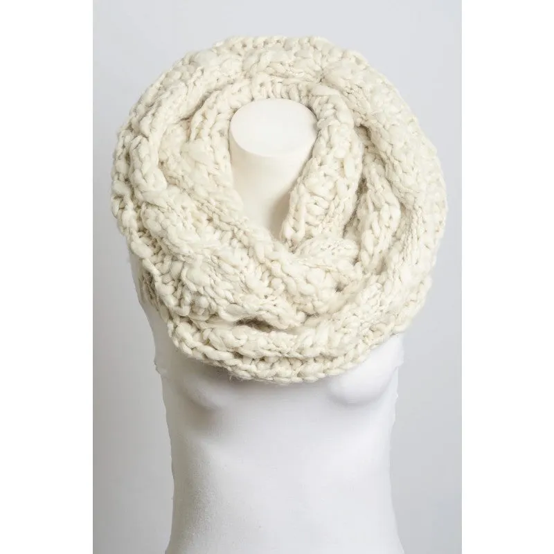 Leto Marled Chunky Knit Infinity Scarf