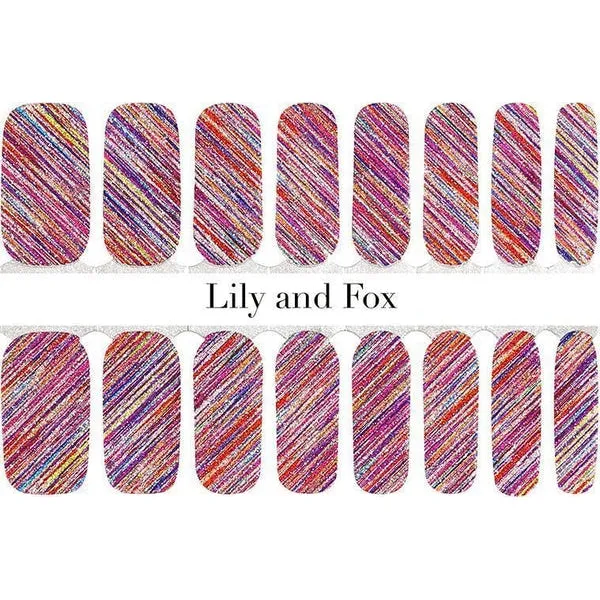 Lily And Fox - Nail Wrap - Rainbow City Lights (Glitter)