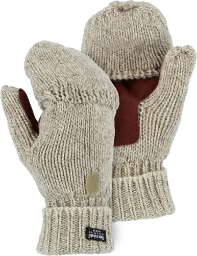 Majestic Gloves 3422P Ragg Wool Gloves Fingerless with Hood (Dozen)